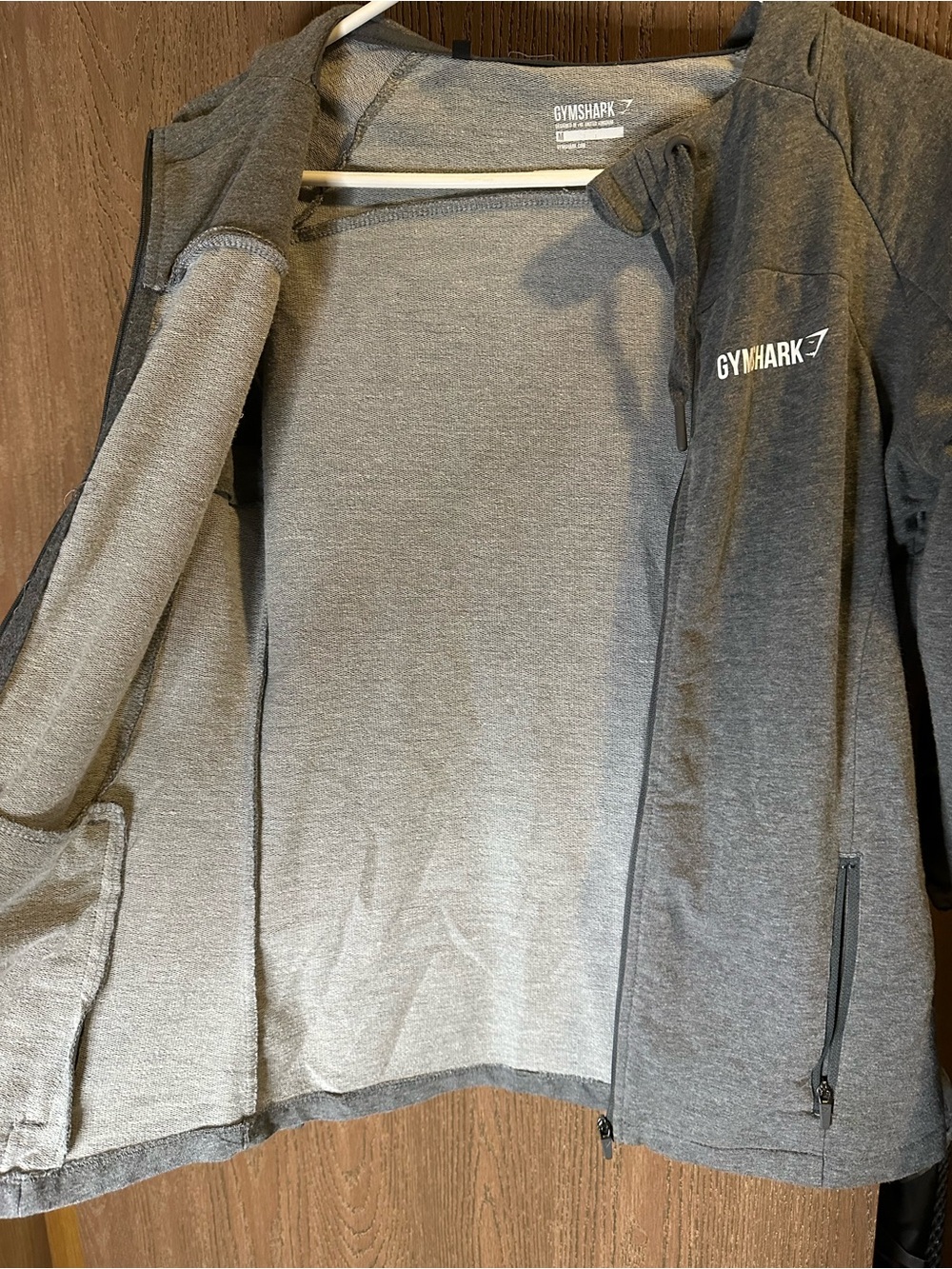 Gymshark Gray Pullover Hoodie with Subtle Logo View 2